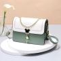 2024 Bags for women Fashionable Lady Style Small Square Bag Single Shoulder Joker Gift Bag with Chain Decoration Portable Trend