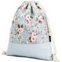 Gelory Factory Wholesale Fashion Floral Drawstring Bag Gym Bag Vegan Leather Sport Backpack Bag