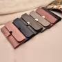 ZR381 New Women's Long Wallet PU Korean Edition Triple Fold Buckle Multi Card Soft Leather Clip Card Bag Spot Wholesale