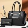 2 Pieces Set Bags for women Casual Large Capacity Handbag Bright Leather Fashionable Mother Bag Portable Ladies