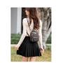 2024 New Print Small Backpack Fashion Ladies Shoulder Bag Pu Leather Zipper Soft Backpacks Bags for Women Wholesale Factory