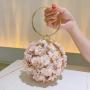 Custom sac tendance 2024 Design Sequins Pearl Flower Ball Evening Bag Handbag Tote Party Round Clutch Bag For Women