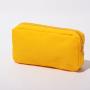 Stock RTS S M L XL Bright Yellow Quality Travel Waterproof Toiletry Organizer Portable Pencil Case For Girls Nylon Pouch Zipper