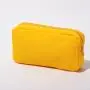Stock RTS S M L XL Bright Yellow Quality Travel Waterproof Toiletry Organizer Portable Pencil Case For Girls Nylon Pouch Zipper