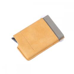 ZX085 Anti-theft Blocking PU Leather Aluminium Credit Card Holder Wallet Metal Vintage Bag Business Card ID Case Money Clips