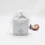 Customized Cotton Burlap Fabric Gift Shopping Bag White Washing Linen Skincare Drawstring Bag Cosmetic Makeup Pouch