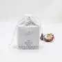 Customized Cotton Burlap Fabric Gift Shopping Bag White Washing Linen Skincare Drawstring Bag Cosmetic Makeup Pouch