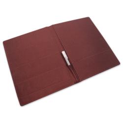 Custom Logo Hot Sale Business hotel menu clip PU leather 4-hole ring binder folder A4 size note book