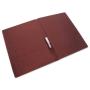 Custom Logo Hot Sale Business hotel menu clip PU leather 4-hole ring binder folder A4 size note book
