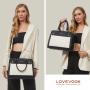 LOVEVOOK 2PCS Purses and Handbags for Women Ladies Luxury Designer Top Handle Tote Hand Bags Woman Work Business Satchel Bags