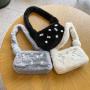 2024 New Style Fashion Hand Bags For Women Design Fur Small Design classics Rhinestone  Ladies Hand Bag