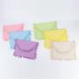 Keymay 6 Colors High Quality Canvas Envelope Pouch Women Portable Flat Clutch Bag Party Evening Bags Tassels Canvas Clutch Bag