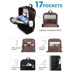 LOVEVOOK Custom logo 15.6 17 inch Smart Work Backpack Travel Bag Casual Daypack School Bag with USB Port Laptop Backpacks Women