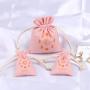 Custom Logo Printing Mini Muslin Ring Jewelry Small Cotton Drawstring Bag Organic Muslin Pouch