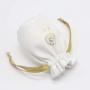 Screen Printed Round Bottom Pu Leather Gift Candle Cutter Packaging Bag Golf Ball Storage Packing Leather Drawstring Pouch