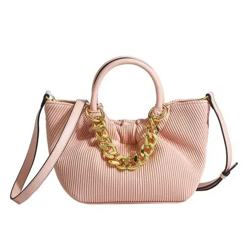 2024 New Arrival Drop Shipping Purses And Handbags Big Chain Wrinkled Design Bags Women Handbags Ladies