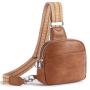 Sling Bag for Women Vegan Leather Fanny Pack Crossbody Bags Chest Bag for Women