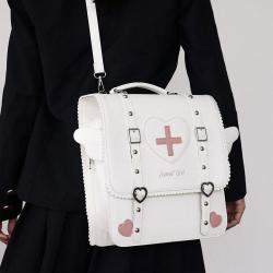 KBW431 Retro Women Shoulder Bag New Pu Dark Wind Love Angel Travel Crossbody Backpack Students Schoolbag For Girls