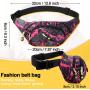 Gelory Fashion Casual Running Oxford Adjustable Belt Fanny Pack Water Resistant Hiking Traveling Waist Bag