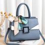 Cross-border Agitation Women Alligator Scarves Bow Handbags China Wholesale PU Lady Bags Girl Zipper Square Handbag
