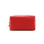 Wholesale plain pu leather makeup bag medium organizer red cute makeup kit pouch