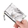 CUIKCA White Marble Leather Wallet Women Travel ID Card Holder Coin Purse Available Credit Card Holder