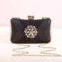 Wholesale golden ladies crossbody chain shoulder bag handbags glitter clutch bag women clutches flower evening bags pochette femme