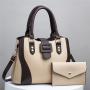2024 Wholesale Big Capacity Transparent Handbags Bags Set High Quality PU Leather Ladies Fashion Women's Tote Bags