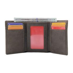 Retro genuine leather men wallet set custom mens leather handmade wallet