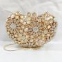 New hollow clutch bags handcrafted rhinestone inlaid luxury bag handbags for women metal crystal evening bag