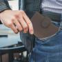Customized Genuine Leather Aluminum Holder Card Holder Men Zipper Coin Purse Rfid Credit Card Holder Pop Up Wallet