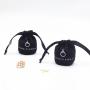 Wholesale Black Round Bottom Cotton Cosmetic Pouch Bottle Linen Makeup Drawstring Cosmetic Bag