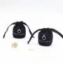 Wholesale Black Round Bottom Cotton Cosmetic Pouch Bottle Linen Makeup Drawstring Cosmetic Bag