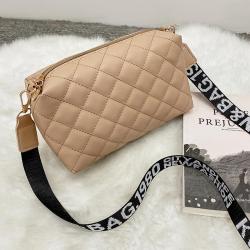 Lingge Embroidered Women's Messenger Bag 2024 Ladies New Crossbody Shoulder Bag Printed Small Square Bag