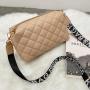 Lingge Embroidered Women's Messenger Bag 2024 Ladies New Crossbody Shoulder Bag Printed Small Square Bag