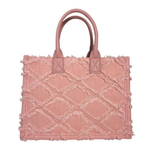 2024 Custom Fashion Denim Tote Bag For Women Jeans Leather Handbag With Bowknot