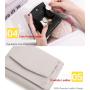 ZF233  Women Wallet Genuine Leather Head Layer Cowhide Anti-theft Brush Vertical Card Bag Short Trifold Money Clip