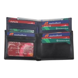 Custom logo mens wallets slim pu leather blocking wallet smart rfid men leather wallet