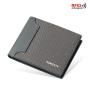 ZR408 New RFID Anti-theft Canvas Men's Wallet Trend Horizontal Short Card Bag Zipper Canvas Business Wallet Wholesale