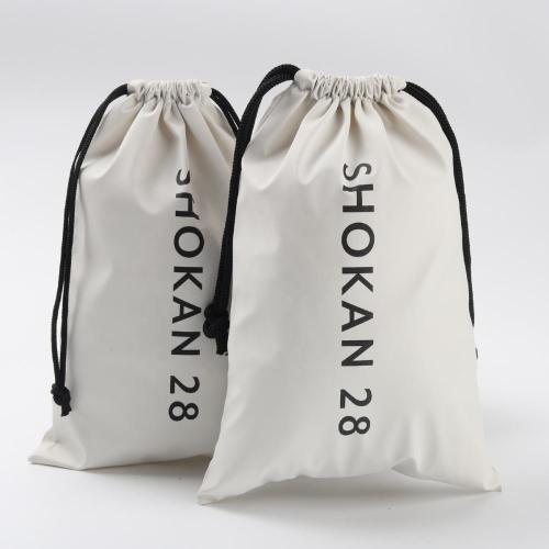 Custom Logo Gift PU waterproof Leather Cosmetic Pouch Leather Jewelry Drawstring Bag