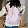 ZF123 Nylon Schoolbag Female Junior High School Students High Value Shoulder Bag Simple Lightweight Waterproof Backpack