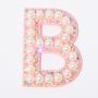 Keymay RTS Lightweight Personalized Varsity Self Adhesive Embroidered Letter Patch Sticker Patch Rhinestone Pearl Letter Patches