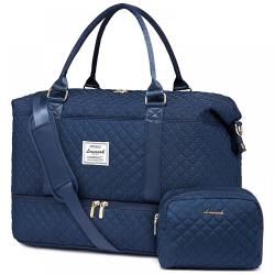 LOVEVOOK factory wholesale Carry on Overnight Bag large 2pc Gym Weekender bags women Travel luggage duffel bags with shoe pocket