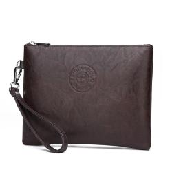 ZR362 New Business Leisure Men's HandBag Retro Style Soft PU Leather Mobile Case Wallet Litchi Pattern Phone Handbag
