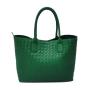 2024 Custom Logo Weave PU Leather Tote Bag Handbag For Women Ladies Luxury Purse