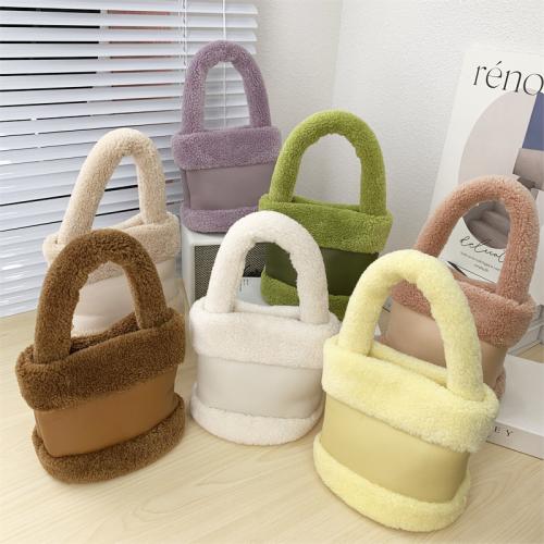 Soft Plush Ladies Designer Bags Bucket Type Womens Purses And Handbags Magnetic Button Bag Women Bag Handbag CY74317