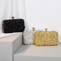 Hot Sale Pure Handmade Beaded Handbag Celebrity Dress Evening Bag Ladies Banquet Clutch Bag