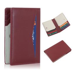 Leather Passport Card Holder with Travel Wallet Passport Cover Passport Wallet Leather Folding Wallet