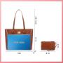 2023 Lovevook 2pcs Classic Crocodile pattern Large Business handbags and Purse Luxury Computer Hand bag Ladies Laptop PU Tote Ba