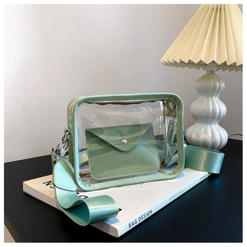 Custom outbound Tote Bag Transparent window envelope female Bag Portable decorative zipper one shoulder niche design plus logo